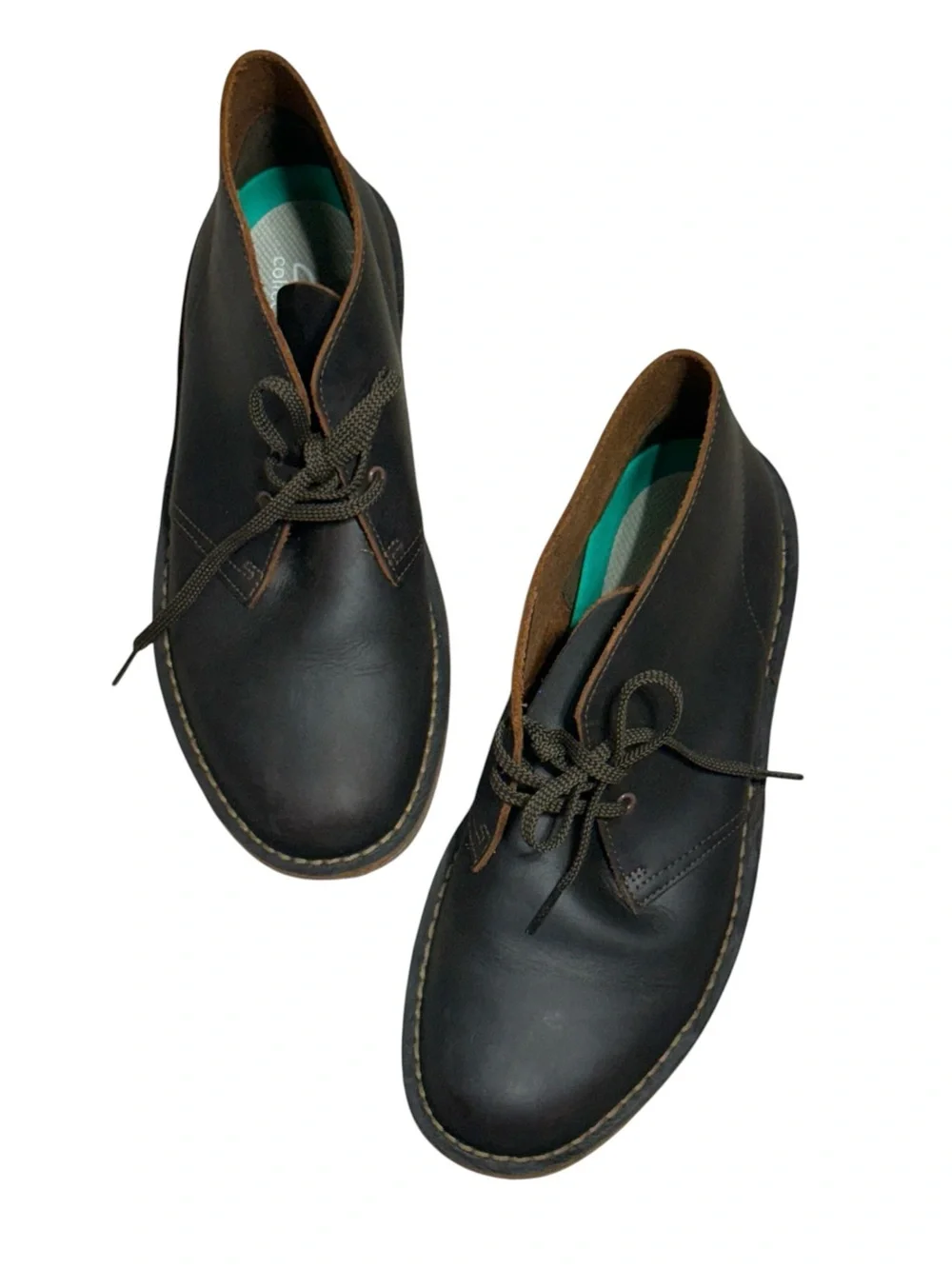 Clarks Bushacre 3 Chukka Boots Dark Brown Leather Men’s Size 10 New Condition